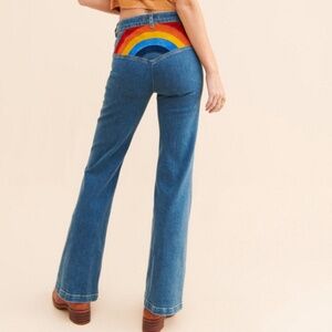 Free People Somewhere over the Rainbow jeans